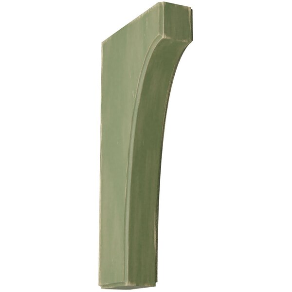 Ekena Millwork 1 3/4"W x 6"D x 12"H Clarksville Wood Vintage Decor Bracket, Restoration Green BKTWD02X06X12CVGR - main